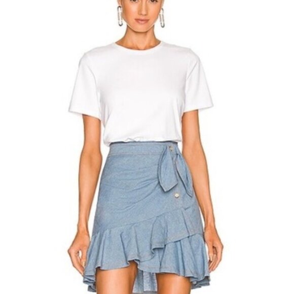 Love it! Veronica Beard Bari Dress in Chambray & White Size Medium - Picture 1 of 16
